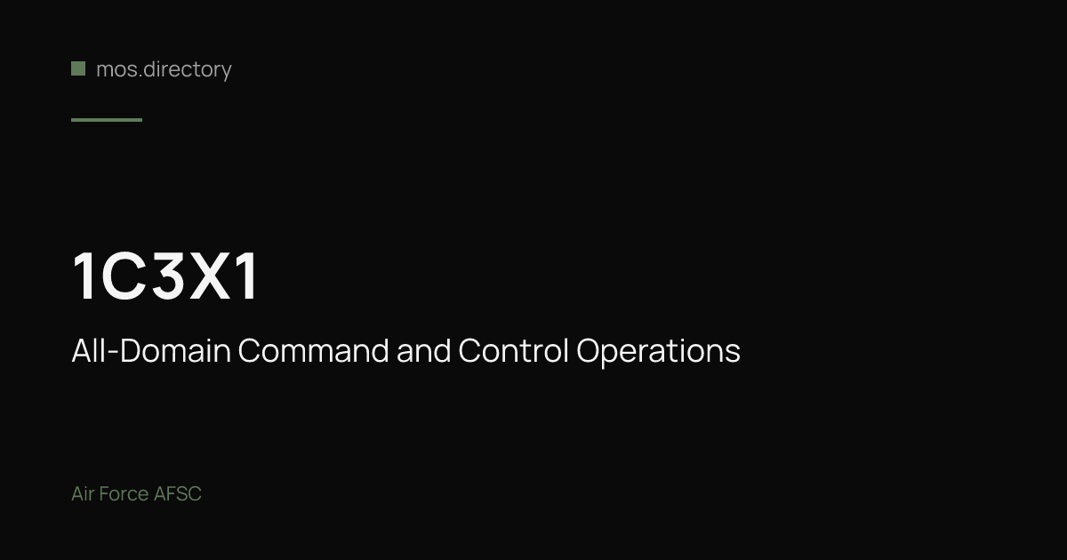 1C3X1 - All-Domain Command and Control Operations