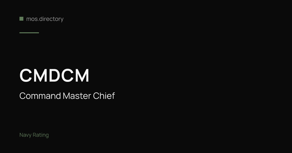 CMDCM - Command Master Chief | Navy
