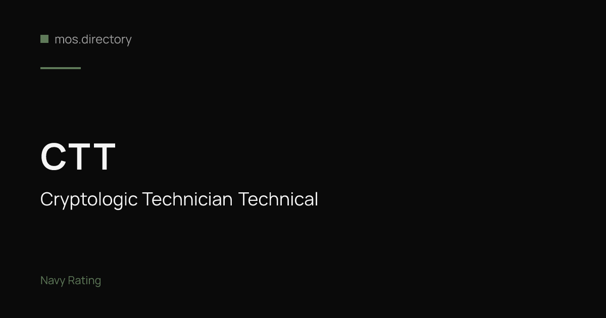 CTT - Cryptologic Technician Technical | Navy