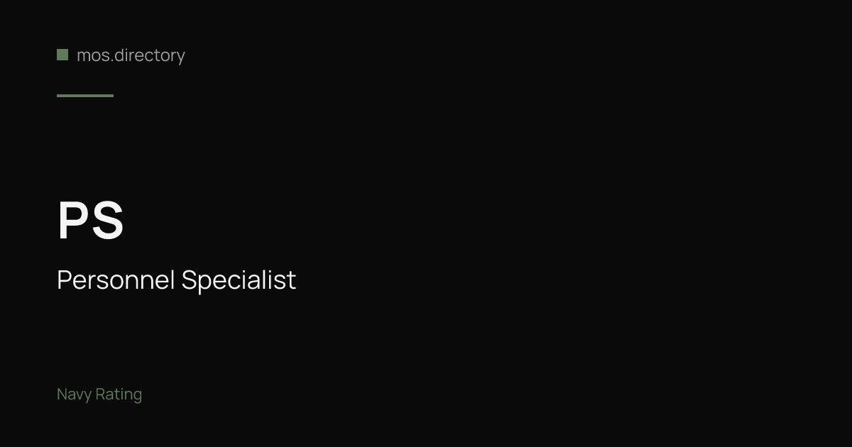 PS - Personnel Specialist | Navy