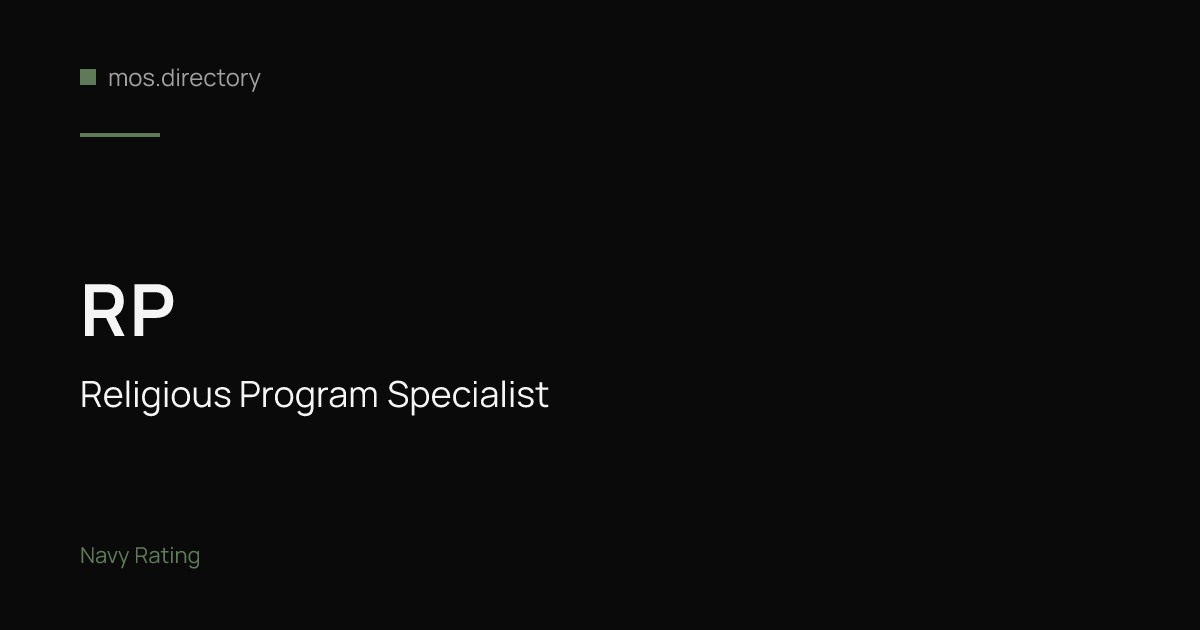 RP - Religious Program Specialist | Navy